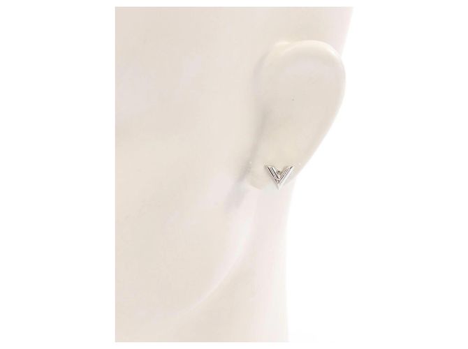 Pendientes Essential V Louis Vuitton Plata - vista 5