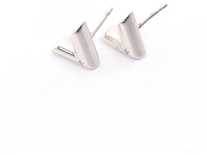 Pendientes Essential V Louis Vuitton Plata - vista 8