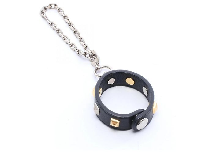 Charm de Porta Luvas Rival Hermès Preto Prata Dourado - vista 2