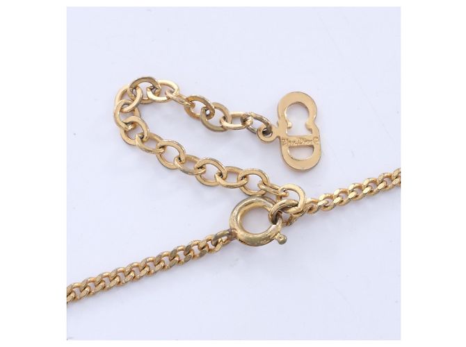 Collana con logo circolare Christian Dior D'oro - vista 4