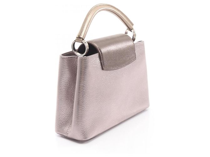 Borsa Louis Vuitton Capucines BB 2 in 1 Marrone Rosa D'oro - vista 2