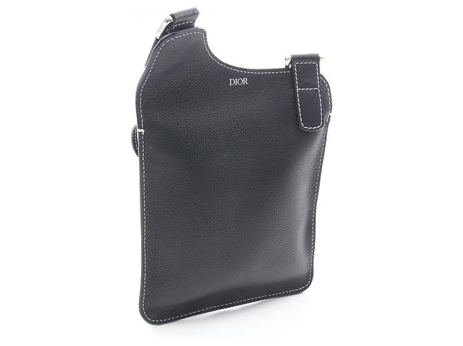 Christian Dior Men's Black Leather Saddle Bag - view 2
