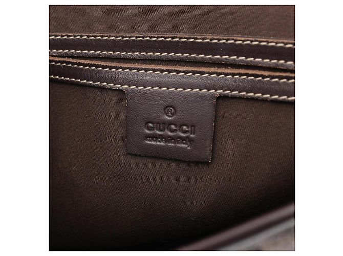 Borsa a Spalla Gucci GG Supreme Marrone Beige - vista 4