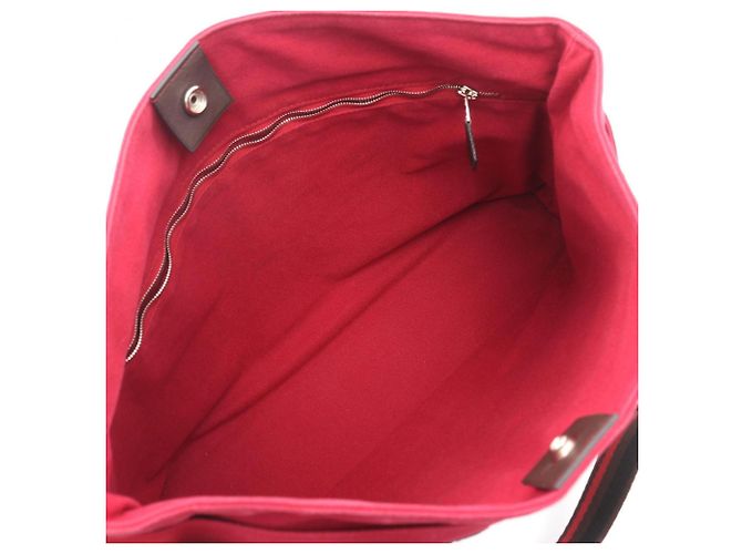 Hermès Troca Horizontal MM Tote Tasche Braun Schwarz Rot - Ansicht 3