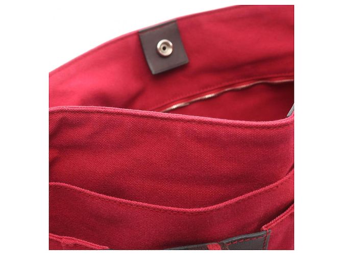 Hermès Troca Horizontal MM Tote Tasche Braun Schwarz Rot - Ansicht 7