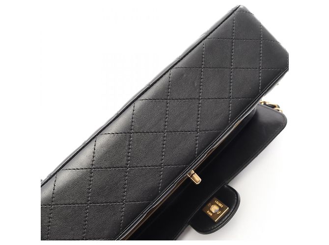 Borsa a Spalla Chanel Matelassé Double Flap Icon Charm Nero - vista 9