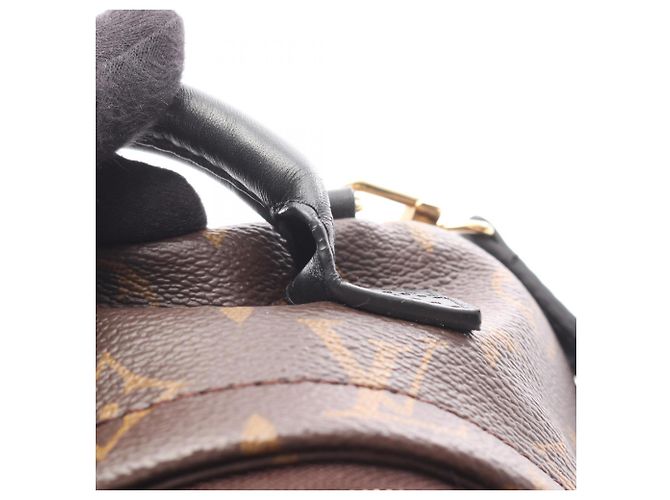 Zaino Mini Palm Springs Louis Vuitton Marrone Nero - vista 7