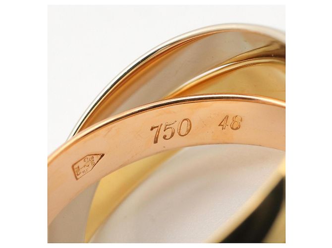 Anello Trinity Cartier Oro Rosa Bianco e Giallo 18K Argento D'oro - vista 3