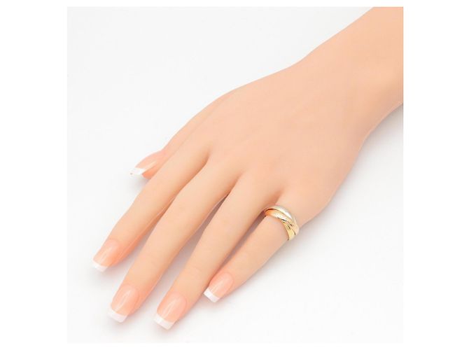 Anello Trinity Cartier Oro Rosa Bianco e Giallo 18K Argento D'oro - vista 6