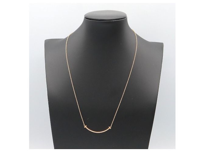 Collana T Smile Small in oro rosa 18K di Tiffany & Co. D'oro - vista 5