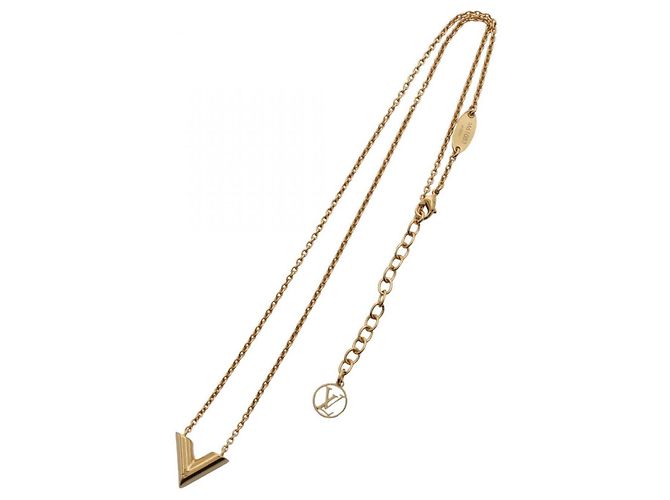 Collana Essenziale V Louis Vuitton D'oro - vista 3