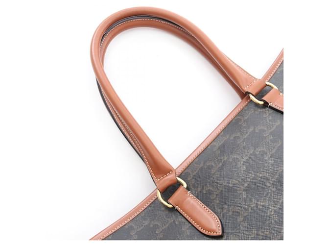Céline Celine Horizontal Cabas Triomphe Tote Bag Braun Schwarz - Ansicht 10