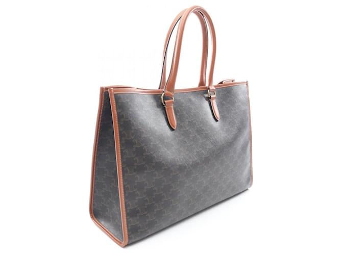 Céline Celine Horizontal Cabas Triomphe Tote Bag Braun Schwarz - Ansicht 2