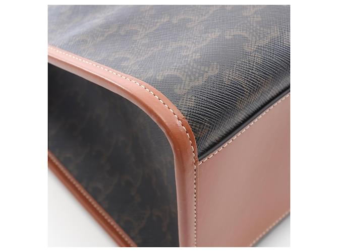 Céline Celine Horizontal Cabas Triomphe Tote Bag Braun Schwarz - Ansicht 6