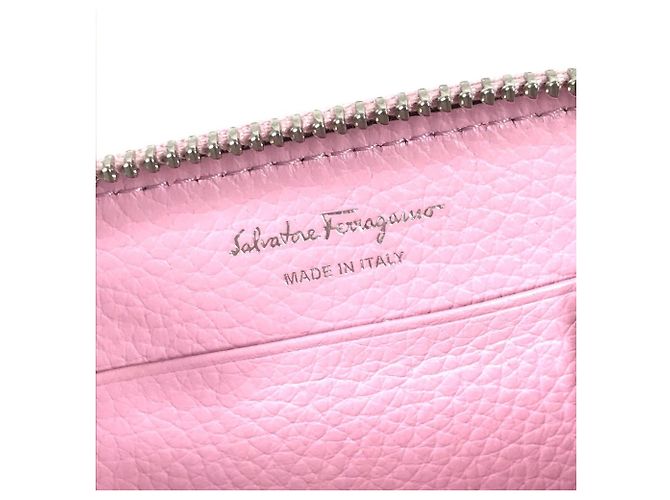 Gancini Monedero de cuero rosa Salvatore Ferragamo - vista 15