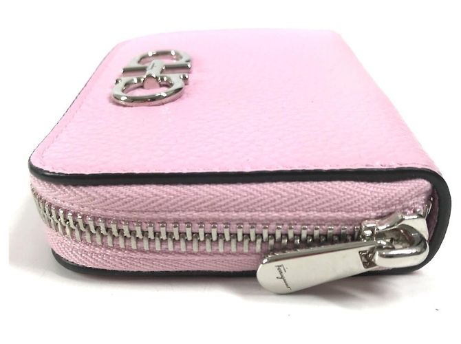 Gancini Monedero de cuero rosa Salvatore Ferragamo - vista 4