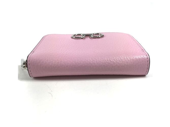 Gancini Monedero de cuero rosa Salvatore Ferragamo - vista 6