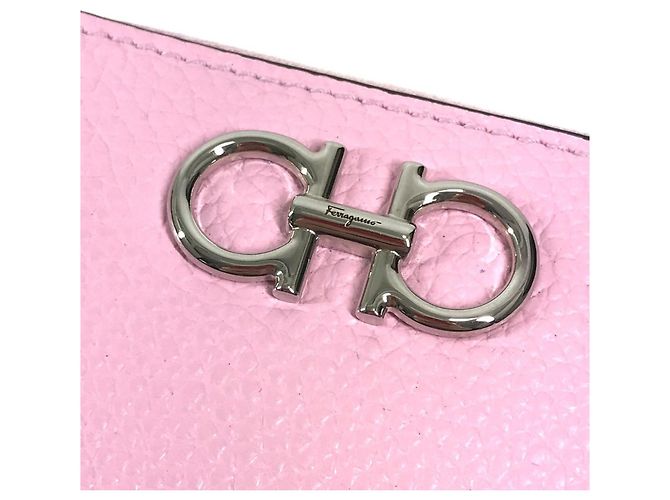 Gancini Monedero de cuero rosa Salvatore Ferragamo - vista 9