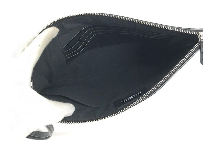 Borsa clutch con logo della collaborazione Fendi x Marc Jacobs Nero Bianco - vista 11