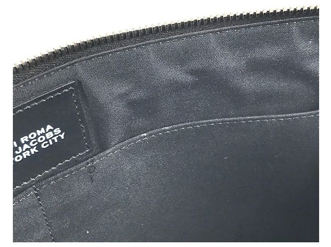 Borsa clutch con logo della collaborazione Fendi x Marc Jacobs Nero Bianco - vista 13