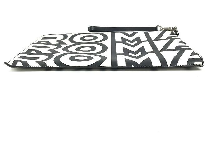 Borsa clutch con logo della collaborazione Fendi x Marc Jacobs Nero Bianco - vista 5
