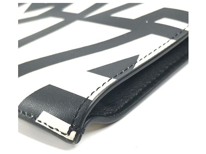 Borsa clutch con logo della collaborazione Fendi x Marc Jacobs Nero Bianco - vista 6