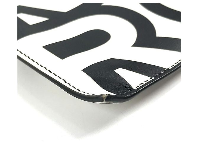 Borsa clutch con logo della collaborazione Fendi x Marc Jacobs Nero Bianco - vista 7