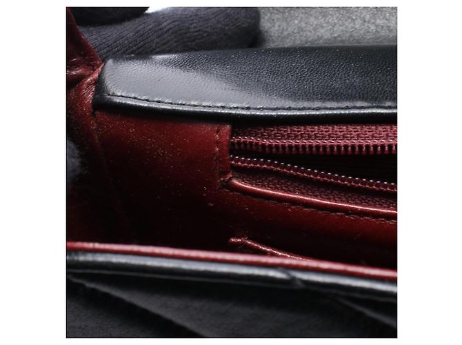 Bolsa de ombro Chanel Chevron V-Stitch em couro de cordeiro preto - vista 5