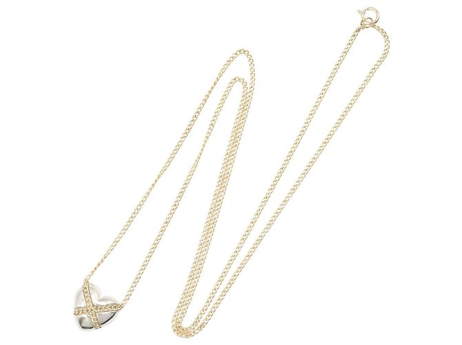 Collana Cuore Incrociato Tiffany & Co. Argento D'oro - vista 2