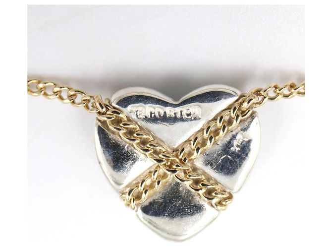 Collana Cuore Incrociato Tiffany & Co. Argento D'oro - vista 3