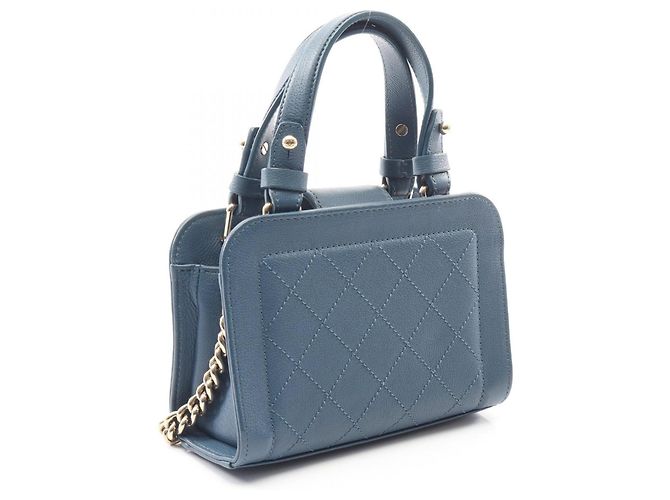 Borsa a mano/spalla Chanel Matelassé 2 in 1 Blu - vista 2
