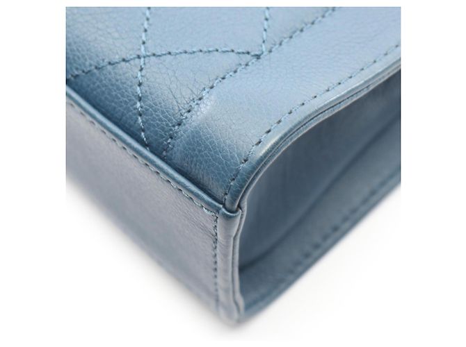 Borsa a mano/spalla Chanel Matelassé 2 in 1 Blu - vista 7