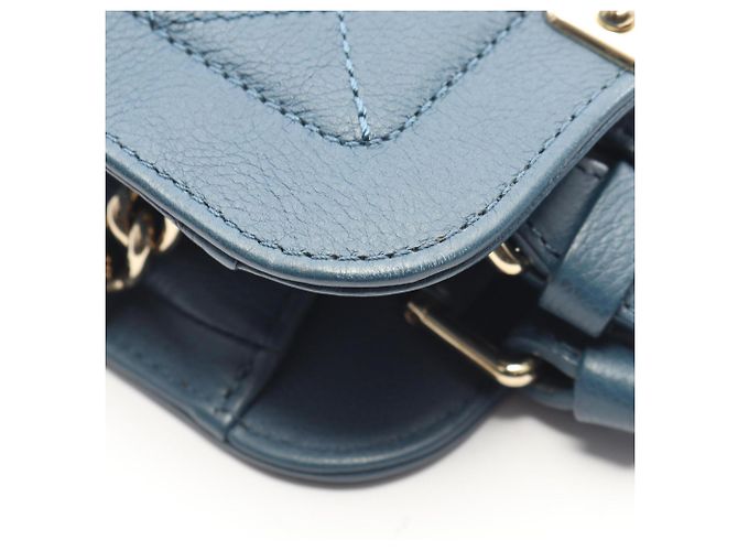 Borsa a mano/spalla Chanel Matelassé 2 in 1 Blu - vista 9
