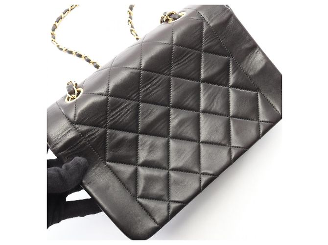 Borsa a Spalla Chanel Matelassé Diana Flap Nero - vista 10