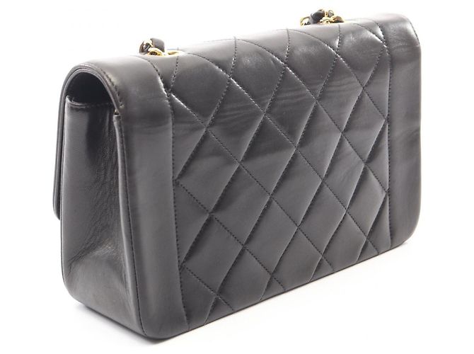 Borsa a Spalla Chanel Matelassé Diana Flap Nero - vista 2