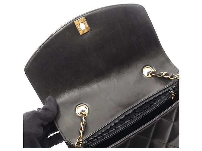Borsa a Spalla Chanel Matelassé Diana Flap Nero - vista 6
