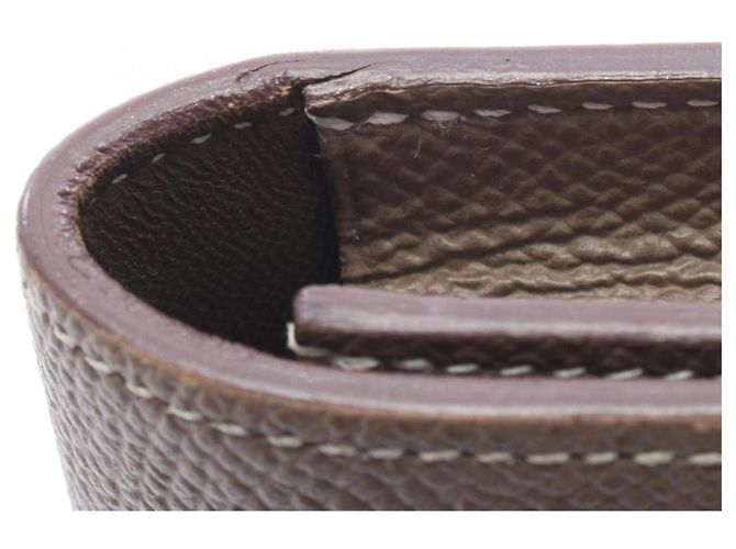 Billetera bi-fold slim Constance de Hermès Castaño Gris pardo - vista 10