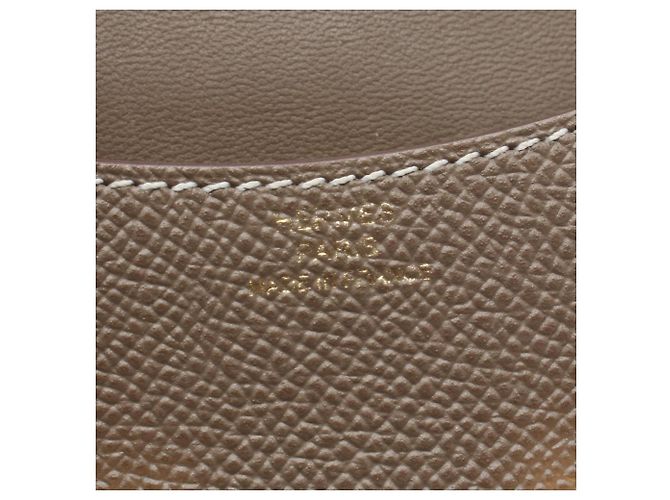 Billetera bi-fold slim Constance de Hermès Castaño Gris pardo - vista 4