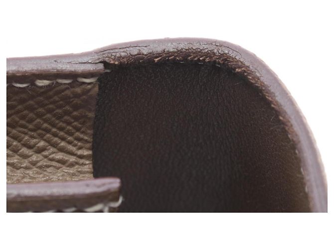 Billetera bi-fold slim Constance de Hermès Castaño Gris pardo - vista 9