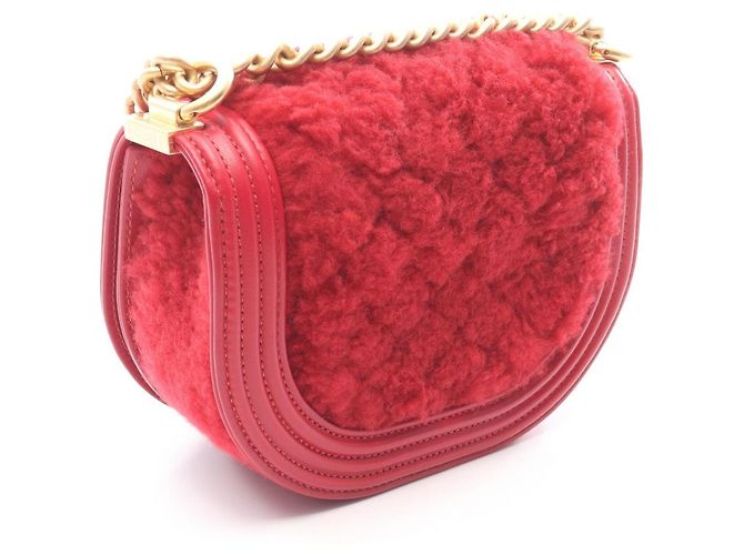 Bolso de Hombro Chanel Boy Small Roja - vista 2