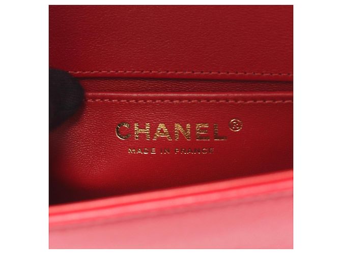 Bolso de Hombro Chanel Boy Small Roja - vista 4