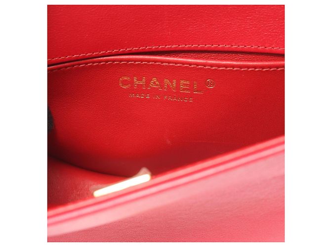 Bolso de Hombro Chanel Boy Small Roja - vista 6