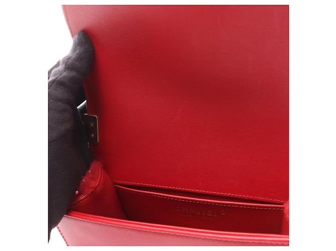 Bolso de Hombro Chanel Boy Small Roja - vista 7