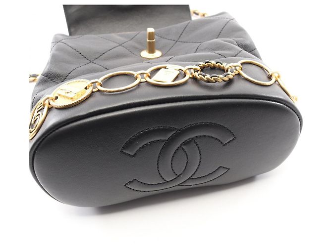 Zaino/borsa piccola Chanel Matelassé con catena Nero - vista 6