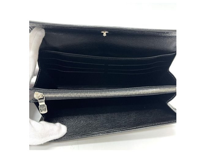 Sarah Billetera larga bi-fold Louis Vuitton M63742 Negro - vista 8