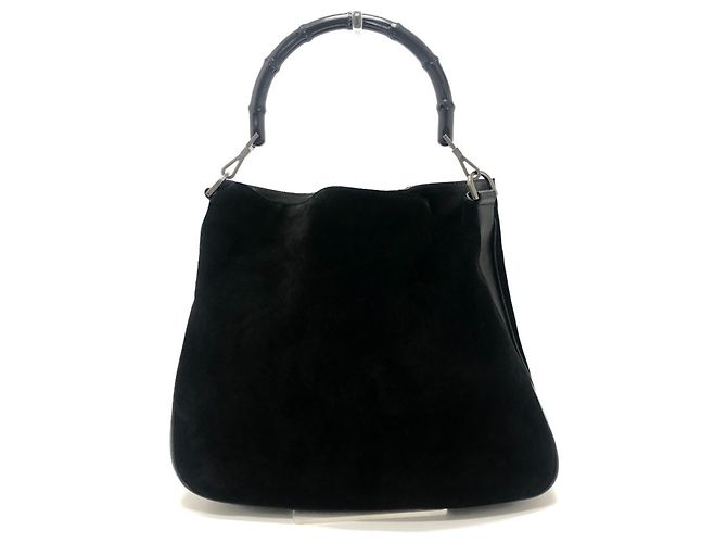 Borsa 2 in 1 Bamboo 2404 di Gucci Nero - vista 2