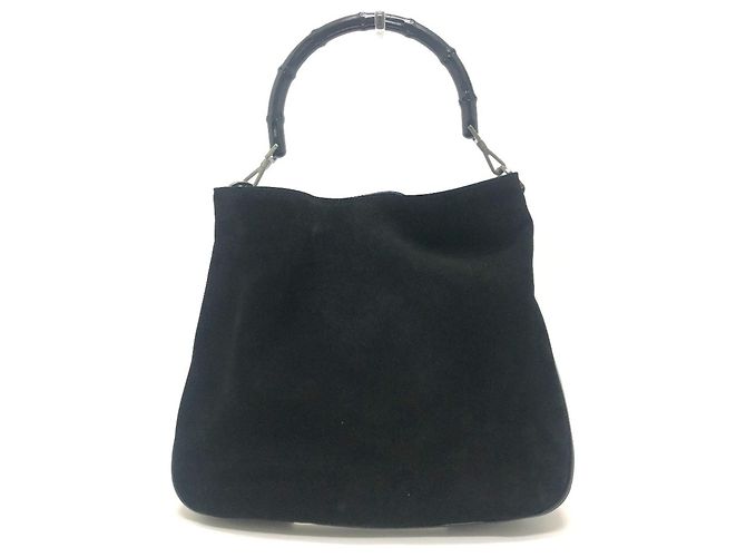 Borsa 2 in 1 Bamboo 2404 di Gucci Nero - vista 3