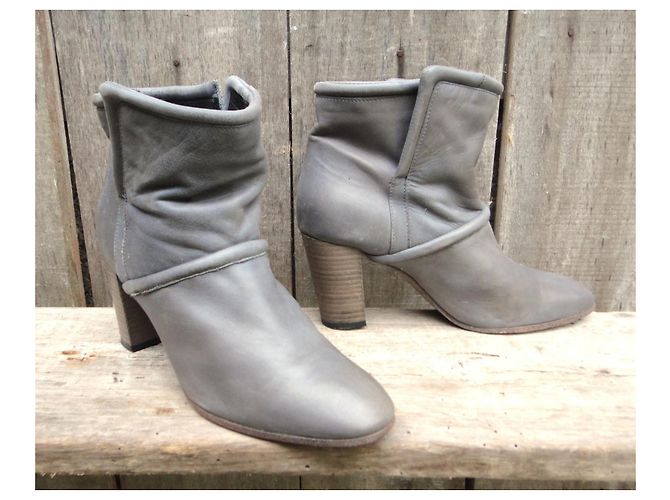 Botines de piel grises Comptoir Des Cotonniers - vista 2