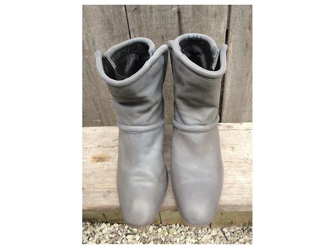 Botines de piel grises Comptoir Des Cotonniers - vista 3