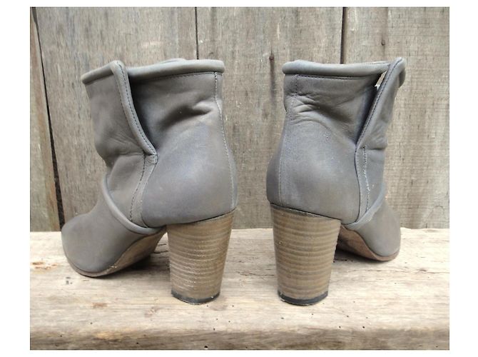 Botines de piel grises Comptoir Des Cotonniers - vista 4